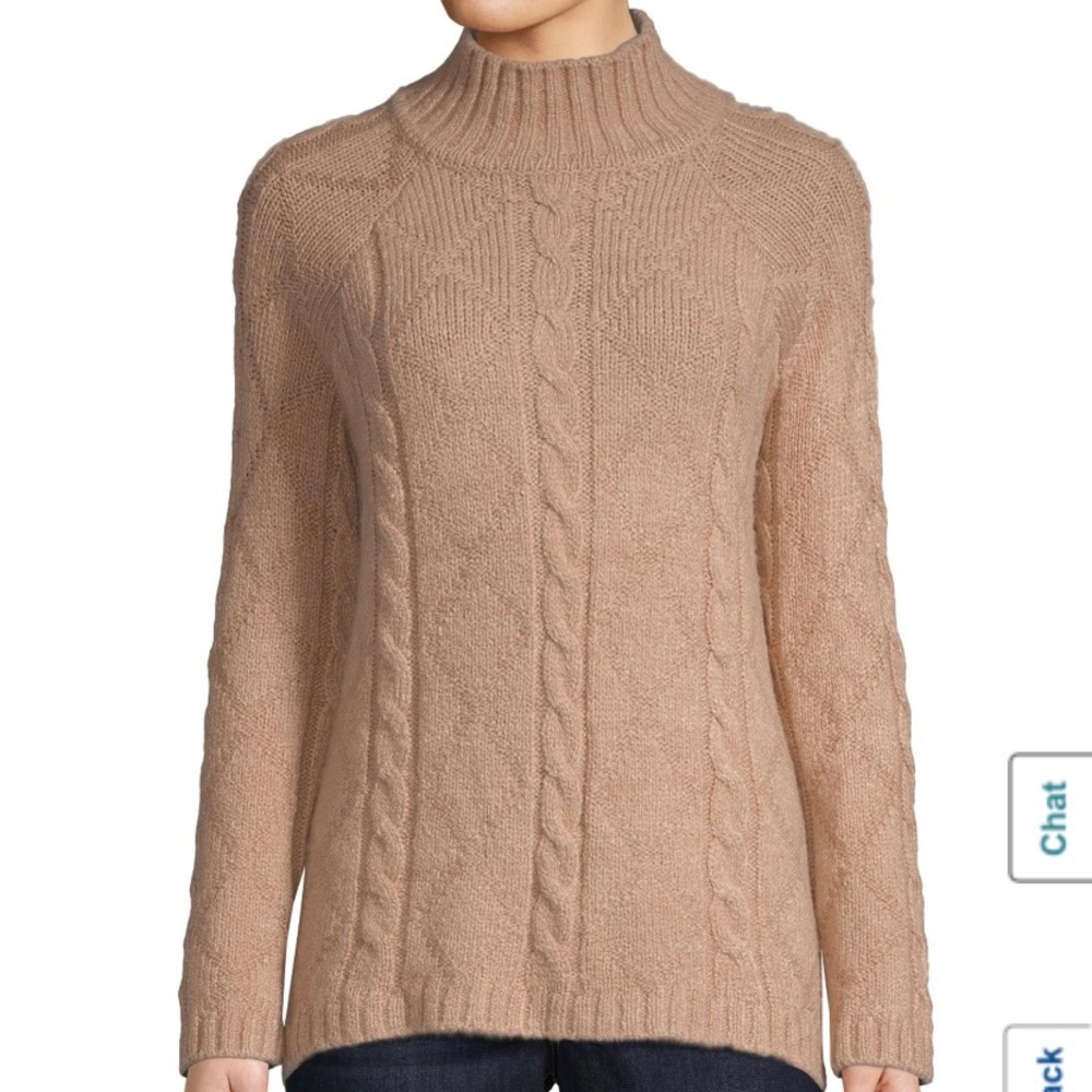 St. John's Bay Mock Neck Cable Pullover Sweater